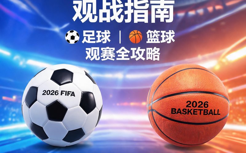 2026夏季赛事观战指南数字封面，包含足球篮球等元素